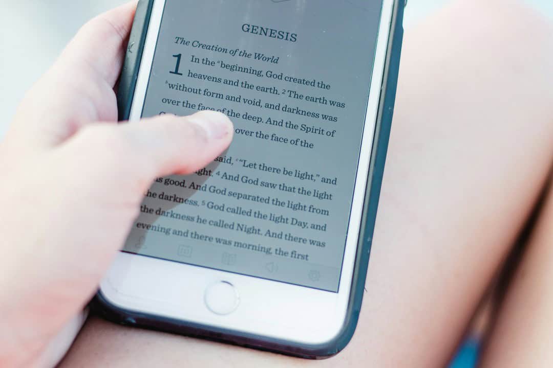 Reading Genesis on a phone